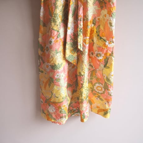 70s "Virginia Wallace" floral s/s house dress