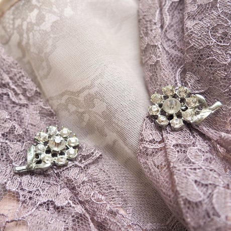 50s mauve lace midi dress