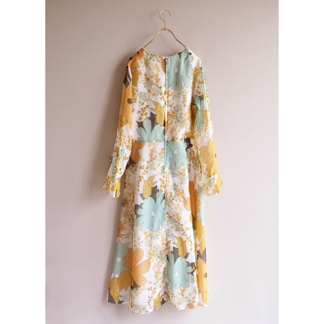 70s floral sheer maxi dress