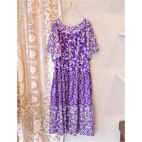 70s floral muumuu maxi dress