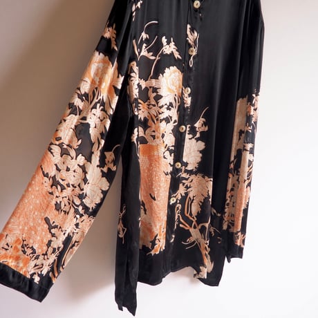 "Citron Santa Monica" semi sheer peacock blouse