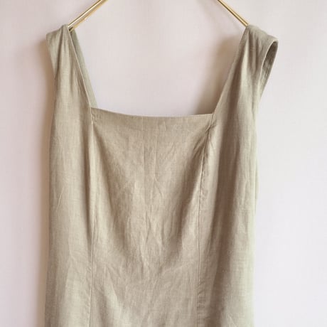 vintage linen back design maxi dress