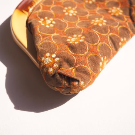 70〜80s floral clutch bag