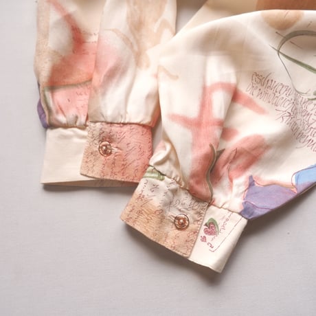 vintage abstract print blouse