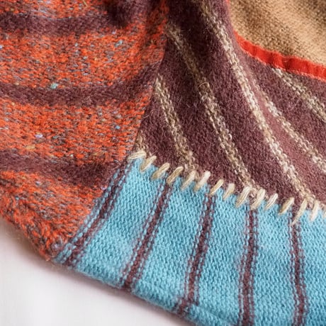 "jupe sport" turtleneck switching design sweater