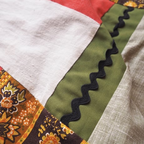 70s boho patchwork maxi skirt