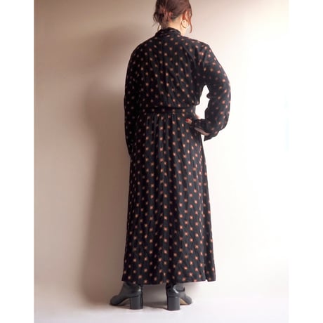 80s "Jos.A.Bank" abstract design midi dress
