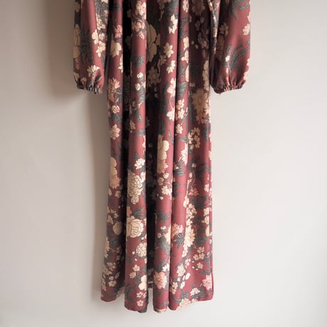 70s floral house maxi dress