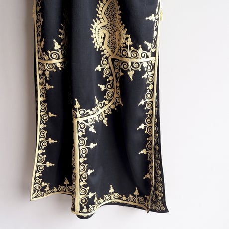 vintage bell sleeve embroidered kaftan dress