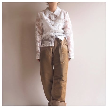 "Nu Influence" floral sheer blouse
