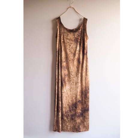 vintage textured velours sleeveless maxi dress