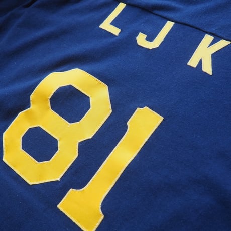 80s "Russell Athletic" numbering patch print t-shirts