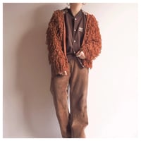 vintage loop fringe cropped cardigan
