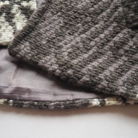 vintage woven abstract poncho coat