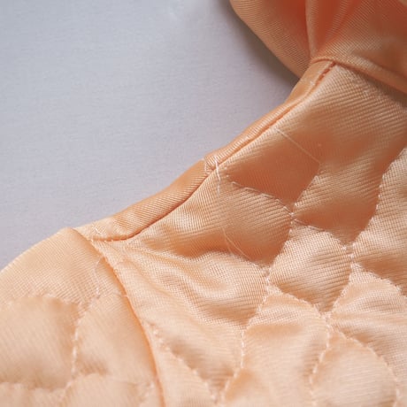 60〜70s peach quilted robe
