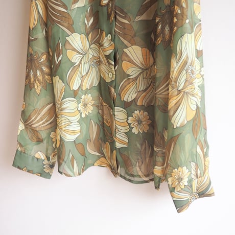 "impressions" floral print sheer blouse
