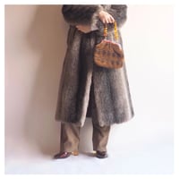 70s "Furrage Tissavel" faux fur long coat