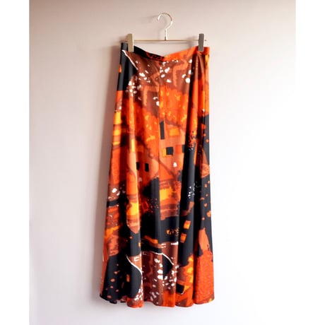 70s abstract maxi skirt