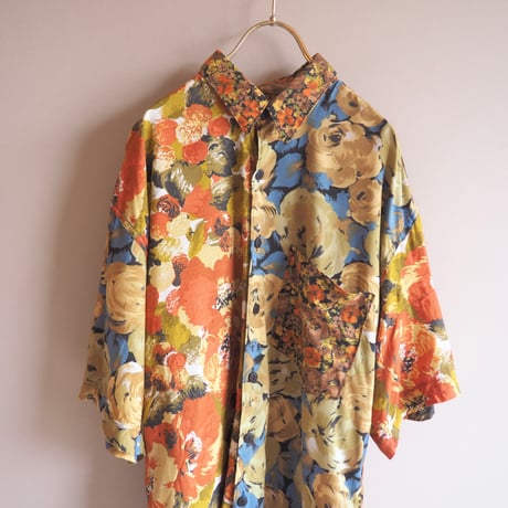 made in Italy floral patchwork blouse