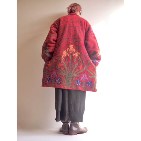 made in Italy floral knit coat