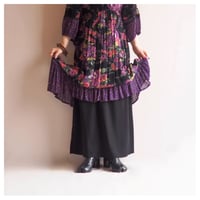 vintage floral semi sheer midi dress