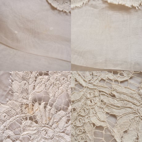 vintage no collar lace sheer robe