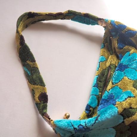 60〜70s floral tapestry bag