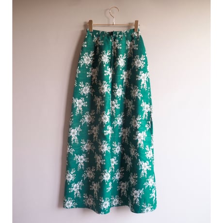 70s floral jacquard maxi skirt