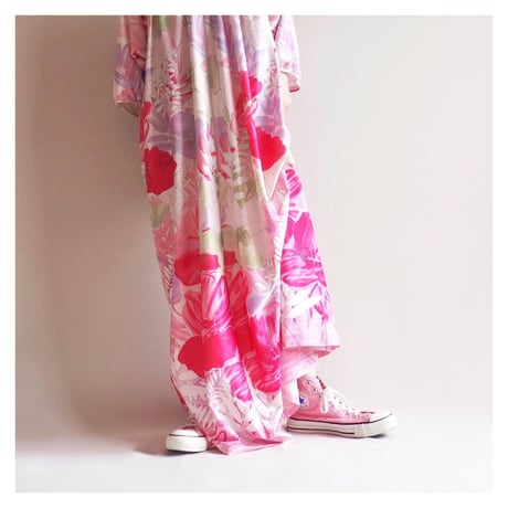 70s floral maxi house dress