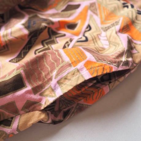 "The African Village" big collar tunic dress (PK×BE)