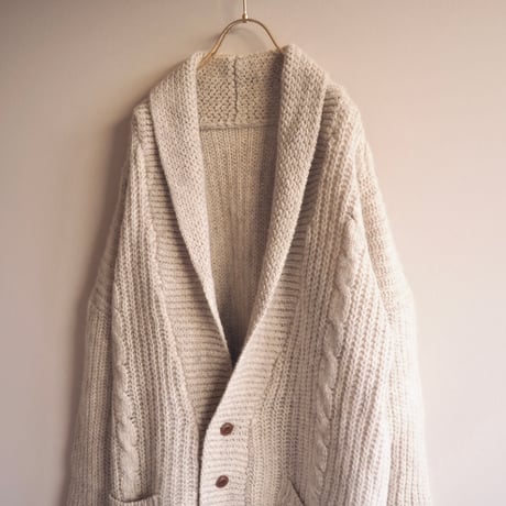 vintage oversized cable cardigan