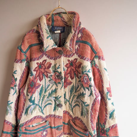 "Classic Western" floral tapestry jacket