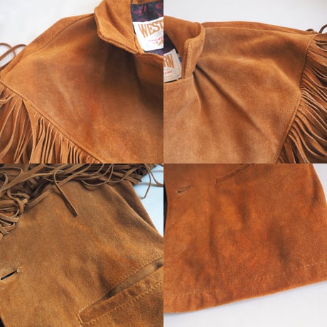 "WESTERN by Schott" leather fringe jacket