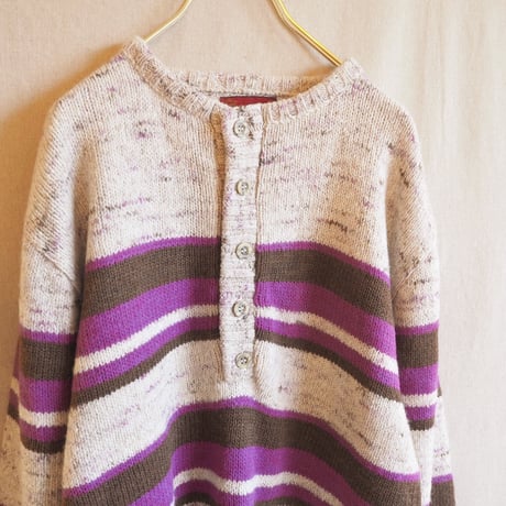 70s Sears wool mulch border sweater