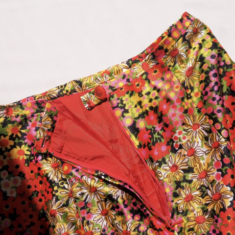 70s floral maxi skirt