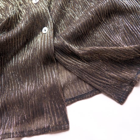 "Berkertex" gold textured s/s blouse
