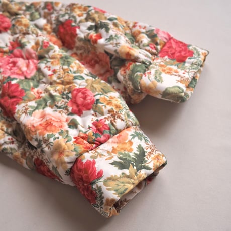 70〜80s floral quilted coat
