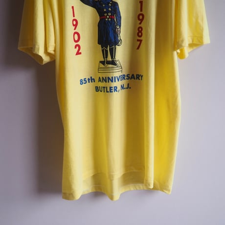 80s "Hanes" fire dept print t-shirts (YE)