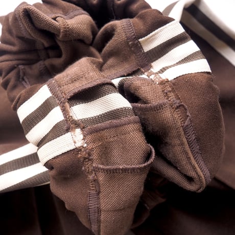 80s "Adidas" brown × beige track pants