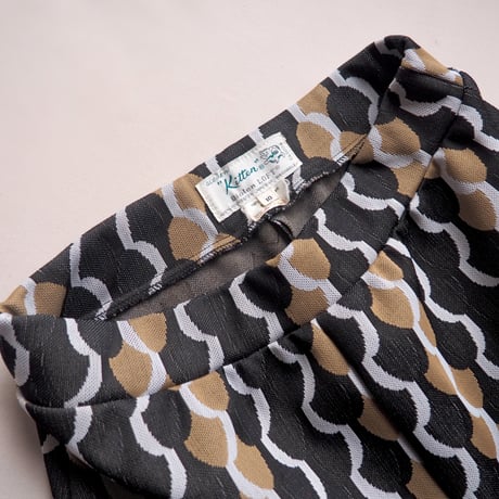 60〜70s "GLENAYR Kitten" abstract maxi skirt