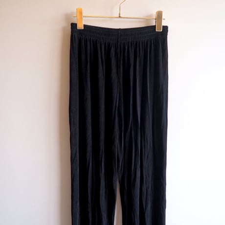 "impressions" black textured easy pants