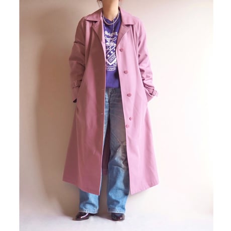 "Misty Harbor" purple balmacaan coat