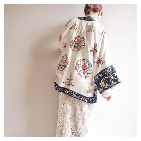 60s chinese silk embroidered jacket