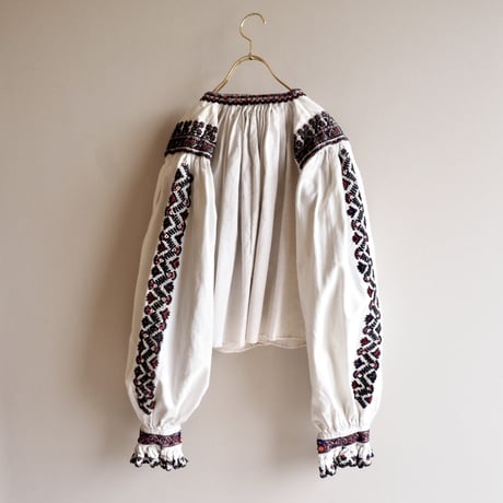 vintage romanian embroidered blouse