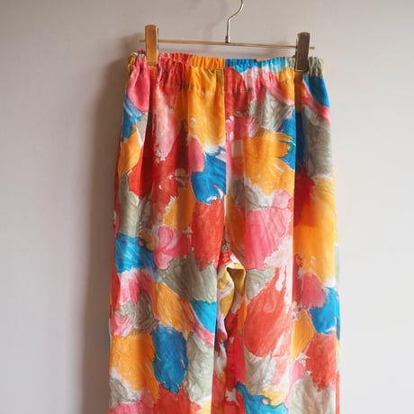 vintage abstract print easy pants