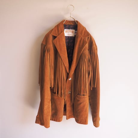 "WESTERN by Schott" leather fringe jacket