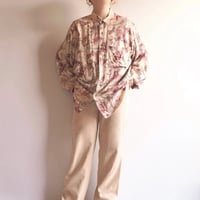 vintage abstract print blouse