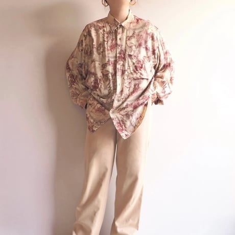 vintage abstract print blouse