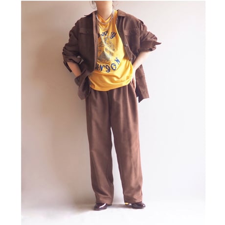 "BLAST STUDIO" faux suede oversized shirts & pants