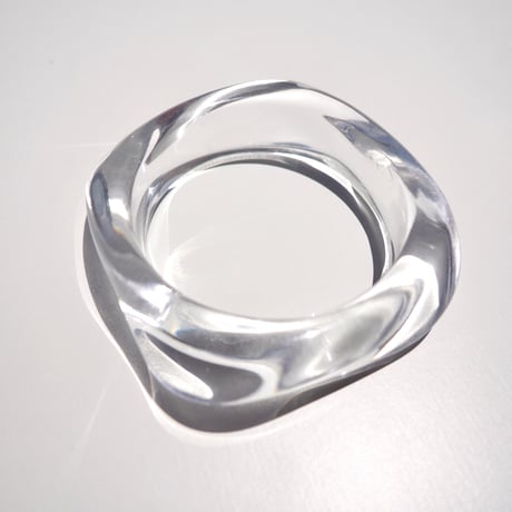 vintage clear & amber bangle